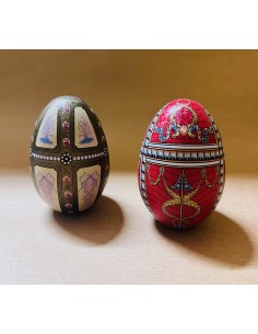 Oeuf métal garni de...