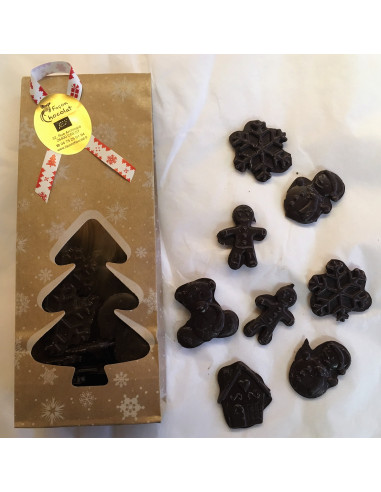 Friture Noël en chocolat noir - 140g - Façon Chocolat