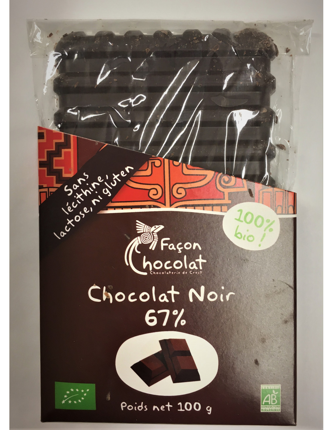 Tablette noir 75% de cacao - BIO