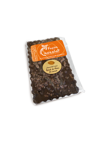 Tablette Chocolat Bio Noir Eclats de Fèves